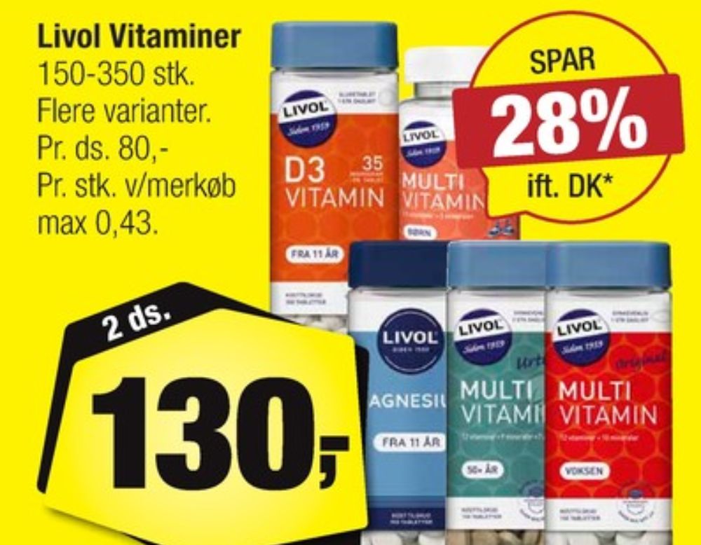 Livol Multi, Vitaminer