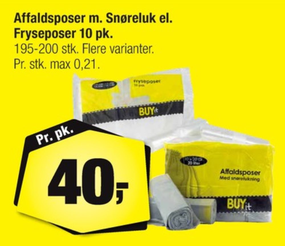 BUYit, Affaldsposer