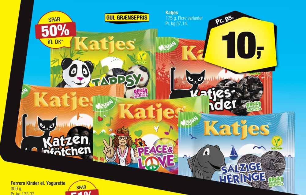 Katjes Salte Fisk, Slikposer