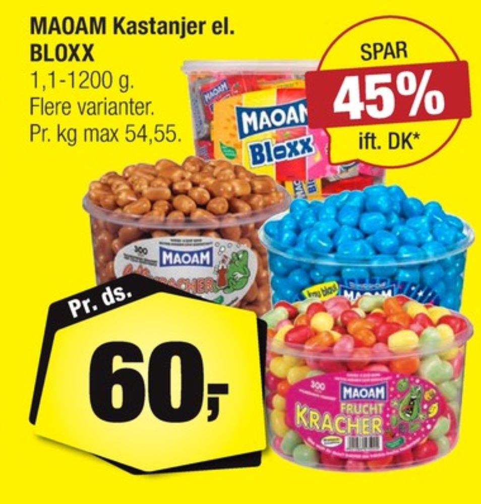 Maoam Bloxx, Karameller