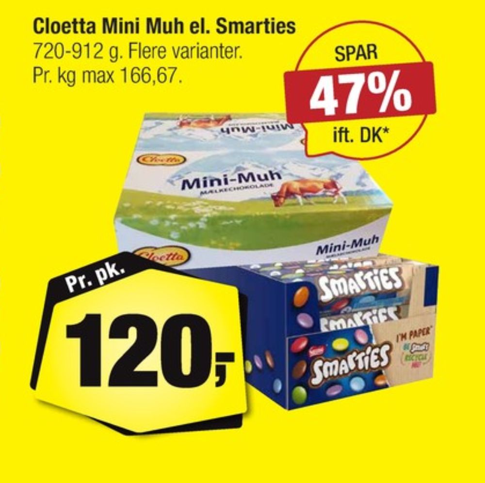 Cloetta Mini Muh, Chokoladebar