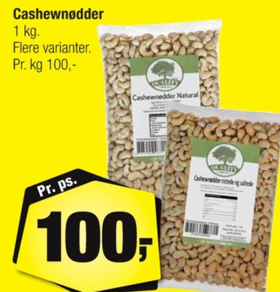 Quality Farms, Cashewnødder Natural