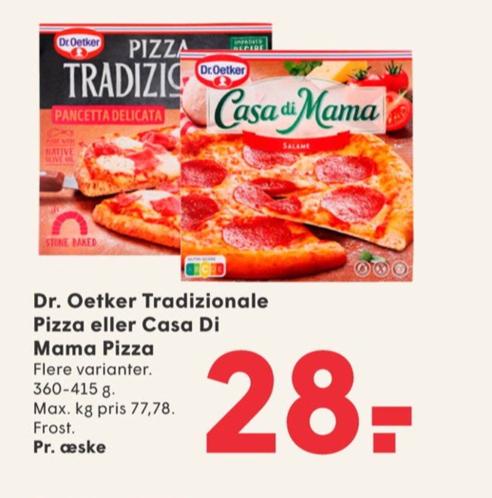 Tradizionale, Pancetta Delicata Pizza