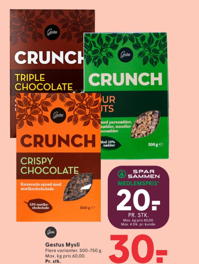 Gestus, Crunch Four Nuts