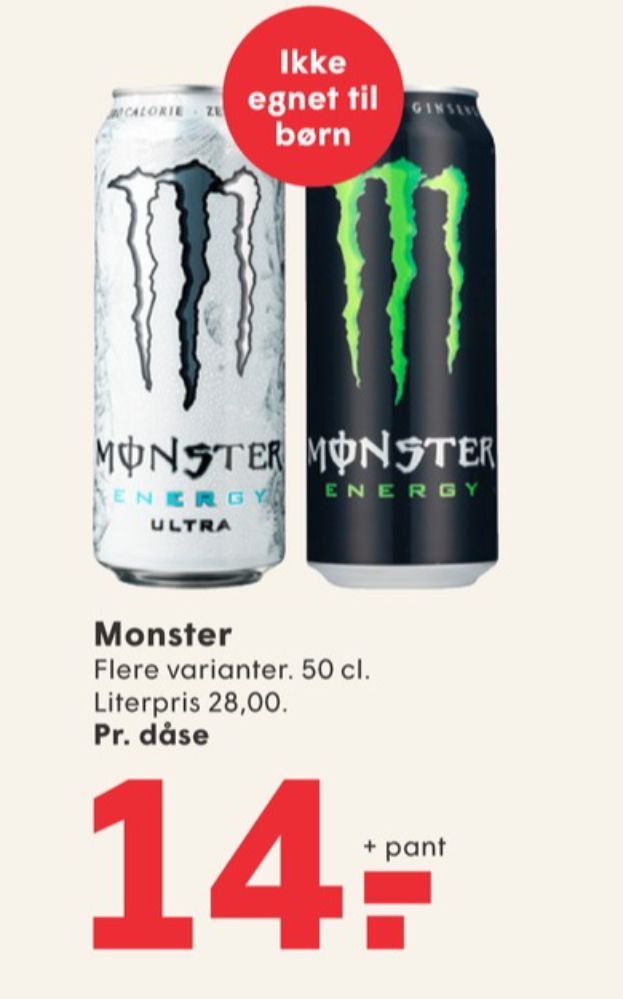 Monster Ultra Energy, Energidrik