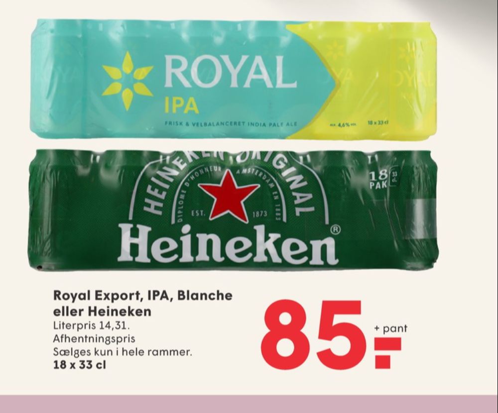Royal Blanche, Øl 18 pk.