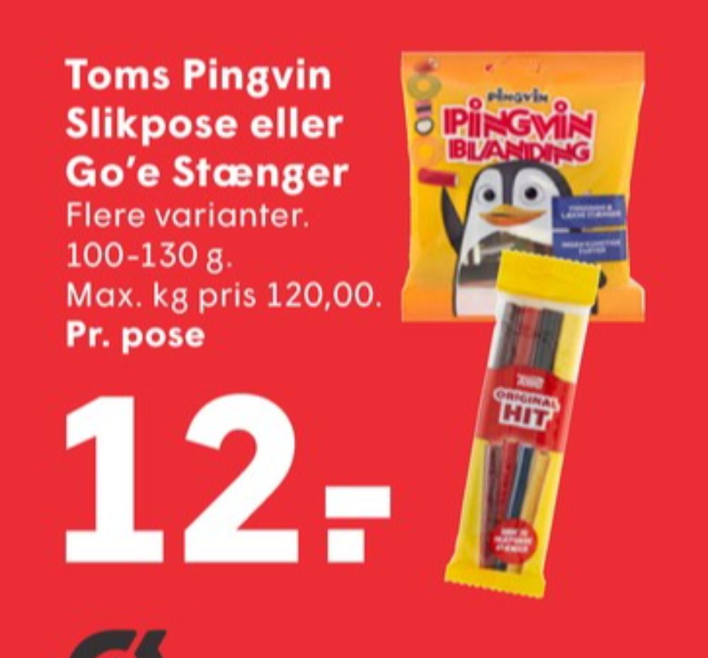 Toms Pingvin Blanding, Slikposer