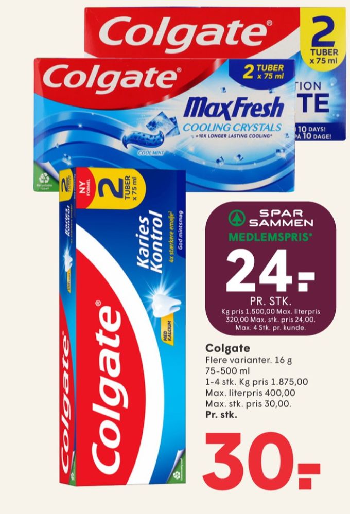 Colgate, Tandpasta
