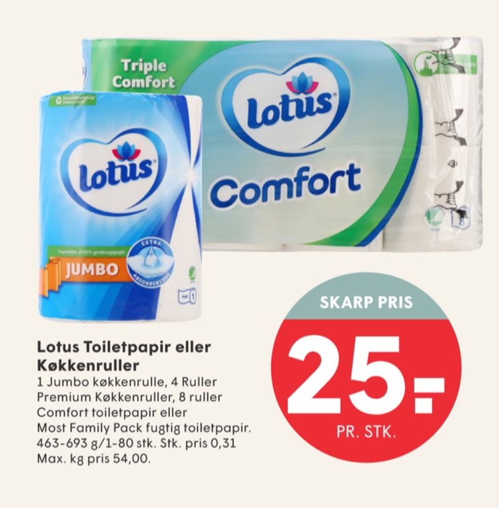 Lotus Sensitive, Toiletpapir