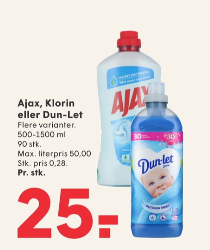 Ajax, Rengøring - universal