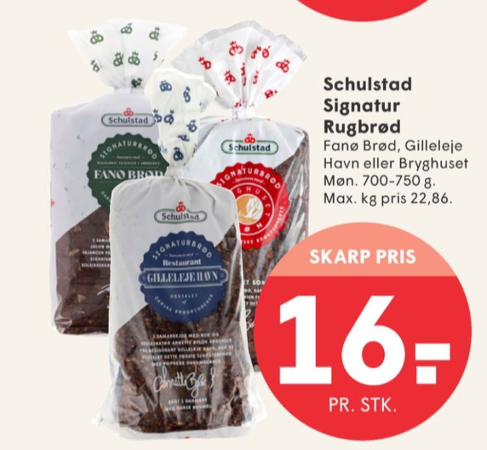 Schulstad Signaturbrød Fanøbrød, Rugbrødsskiver