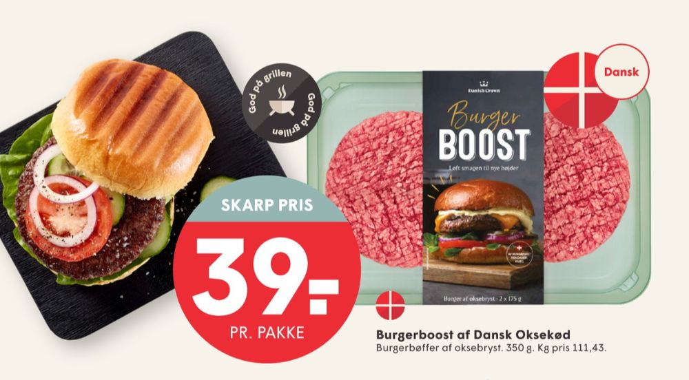 Danish Crown Burger Boost, Hakkebøffer