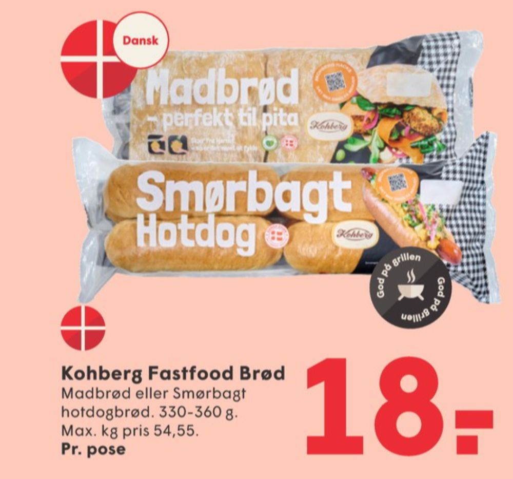 Kohberg, Madbrød