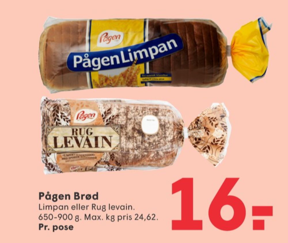 Pågen Limpan, Brød