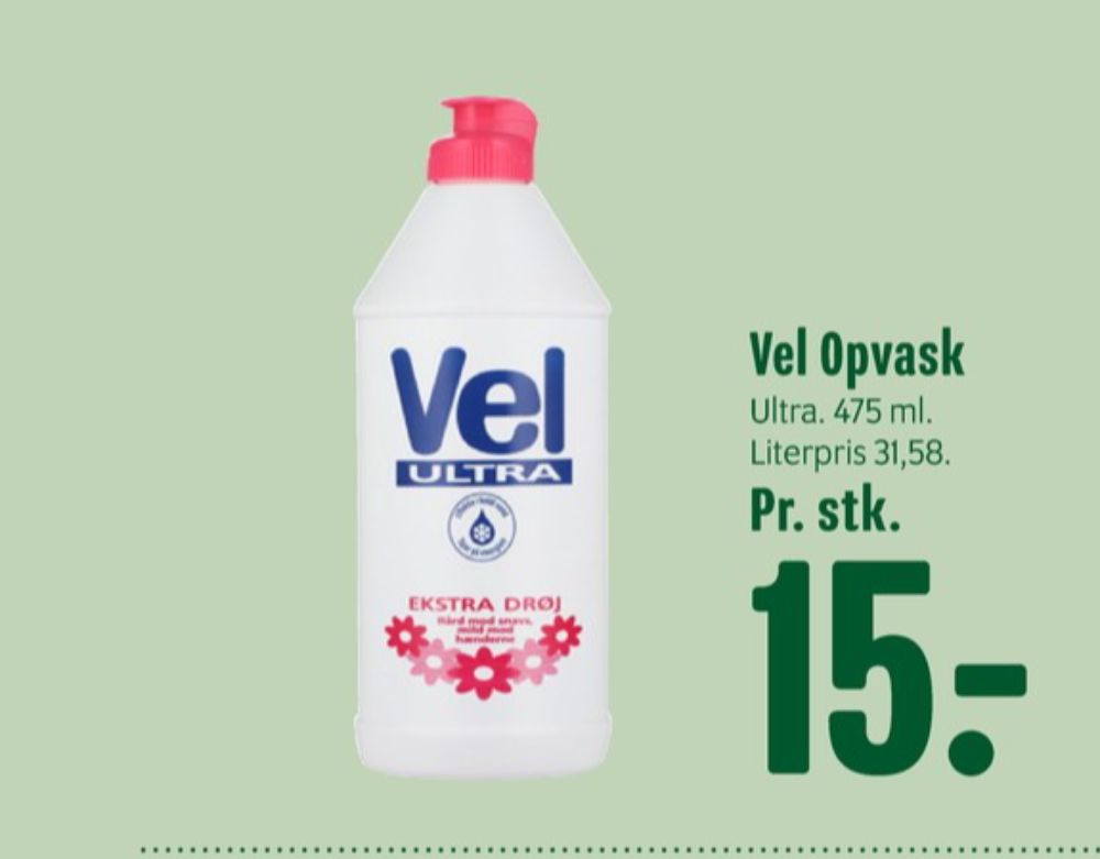 Vel, Opvaskemiddel