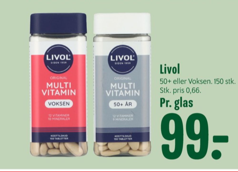 Livol Multi, Vitaminer