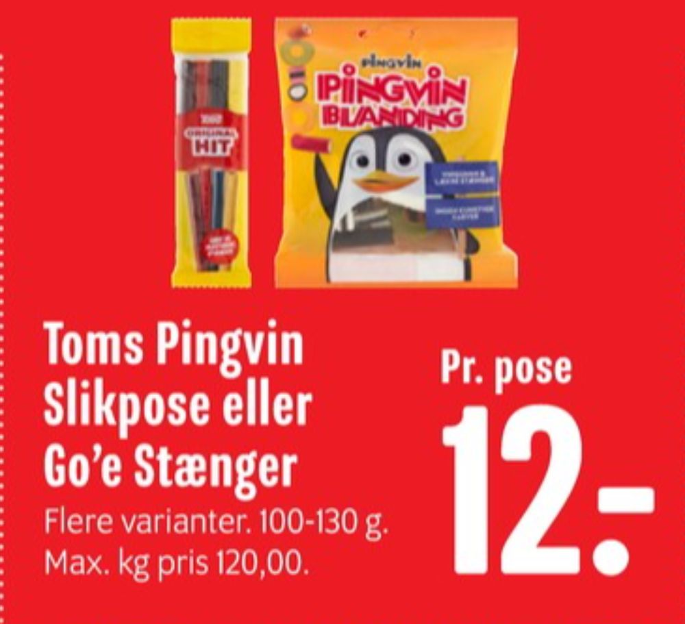 Toms Pingvin Blanding, Slikposer