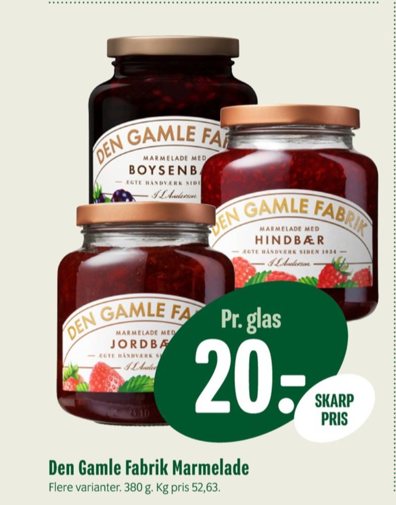 Den Gamle Fabrik, Jordbærmarmelade