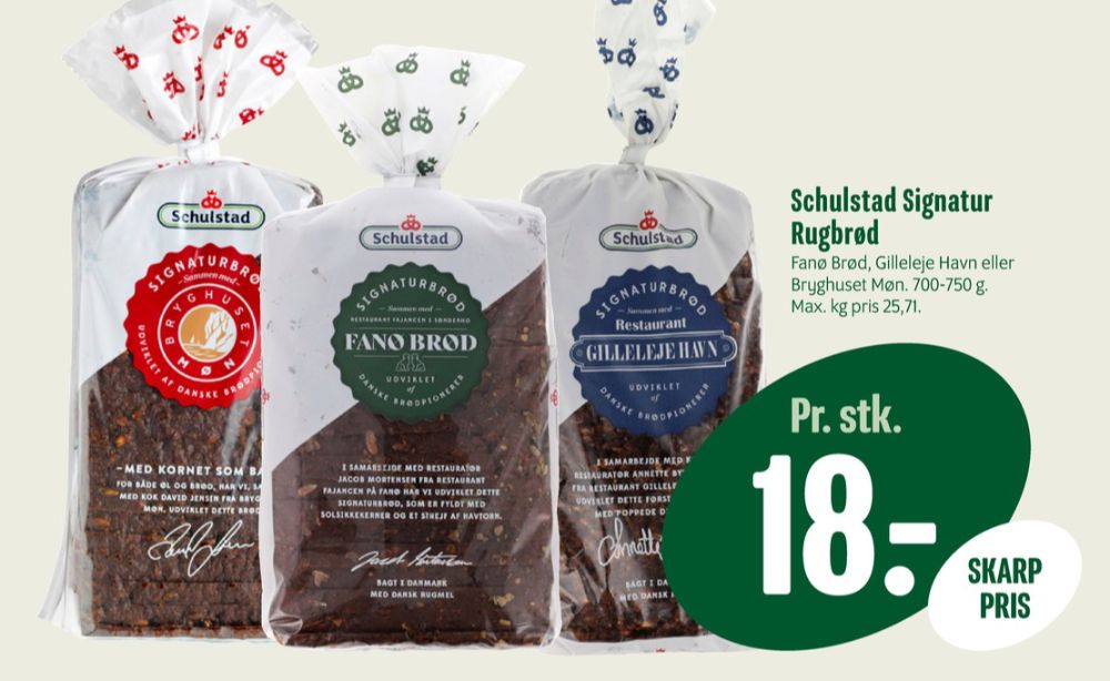 Schulstad Signaturbrød Fanøbrød, Rugbrødsskiver