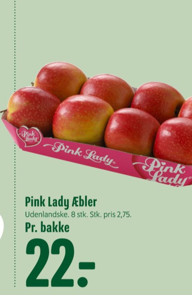 Pink lady, Æbler