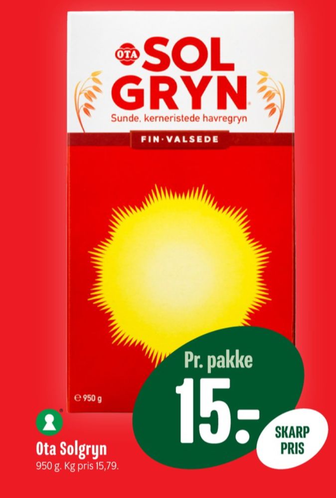 Ota Sol Gryn, Finvalsede Havregryn 