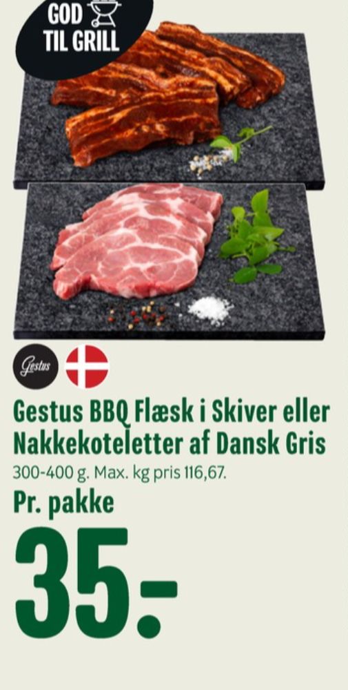Gestus, Flæsk i skiver