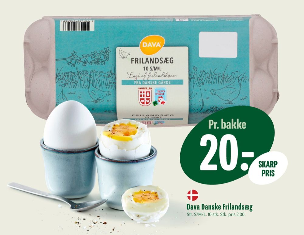 DAVA Foods, Frilandsæg S/M/L