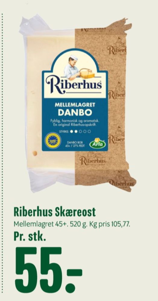 Riberhus, Skæreost Danbo Mellemlagret