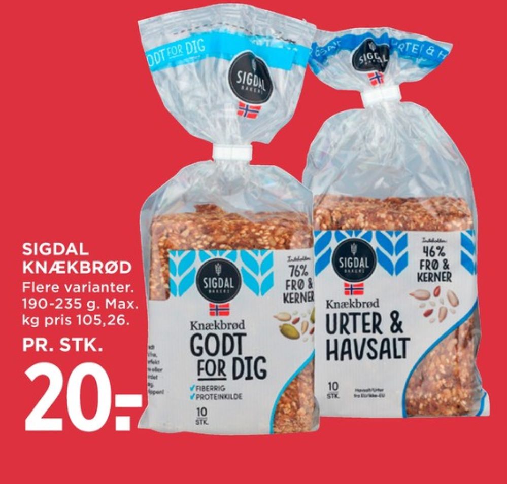 Sigdal, Urter & Havsalt knækbrød