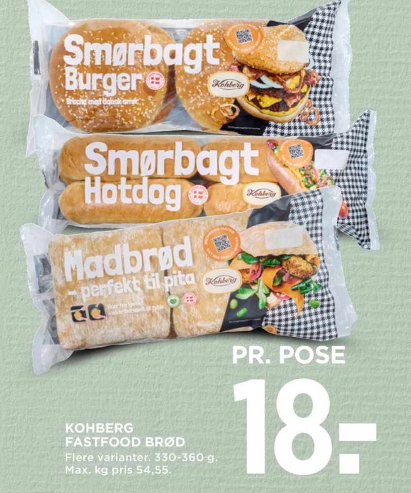 Kohberg, Madbrød