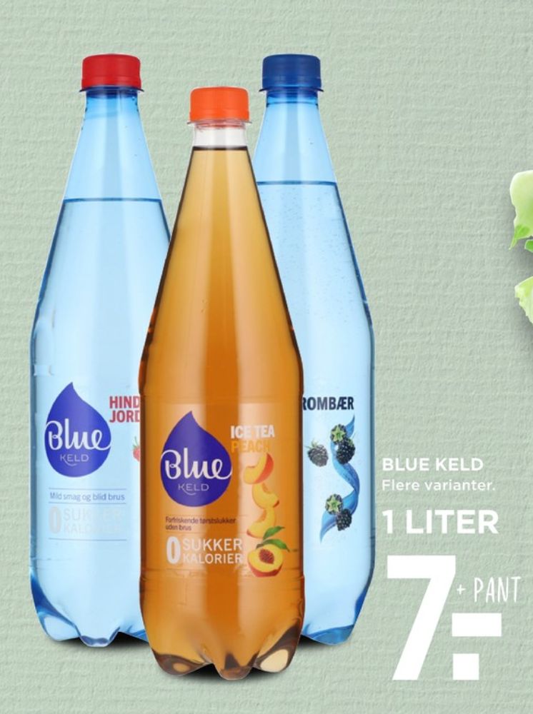 Blue Keld Hindbær & Jordbær, Mineralvand med brus, hindbær og jordbær