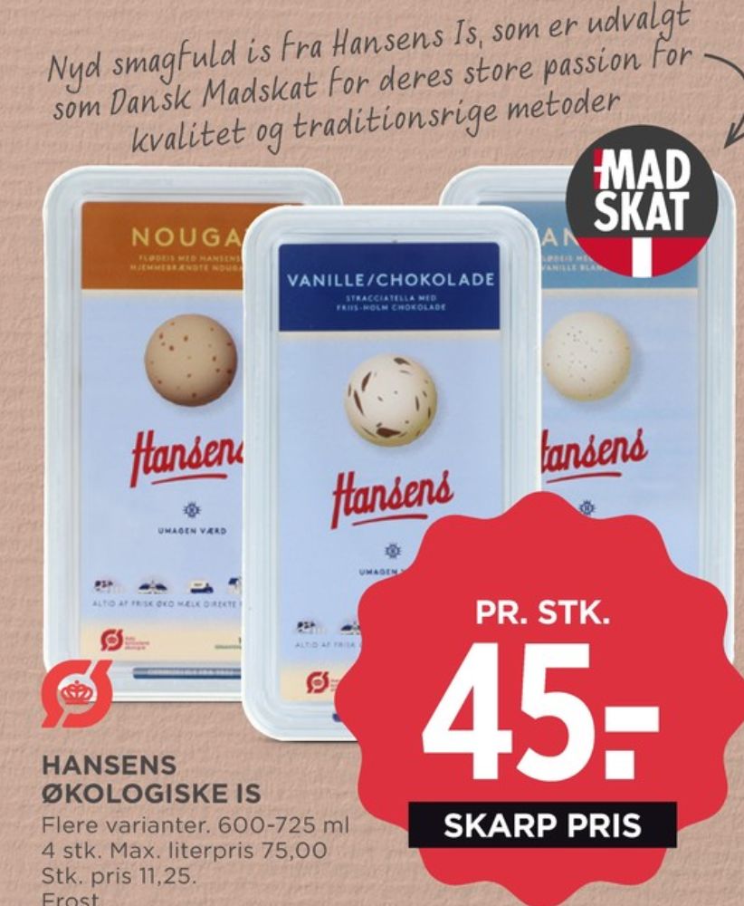 Hansens, Vanille & Chokoladeis