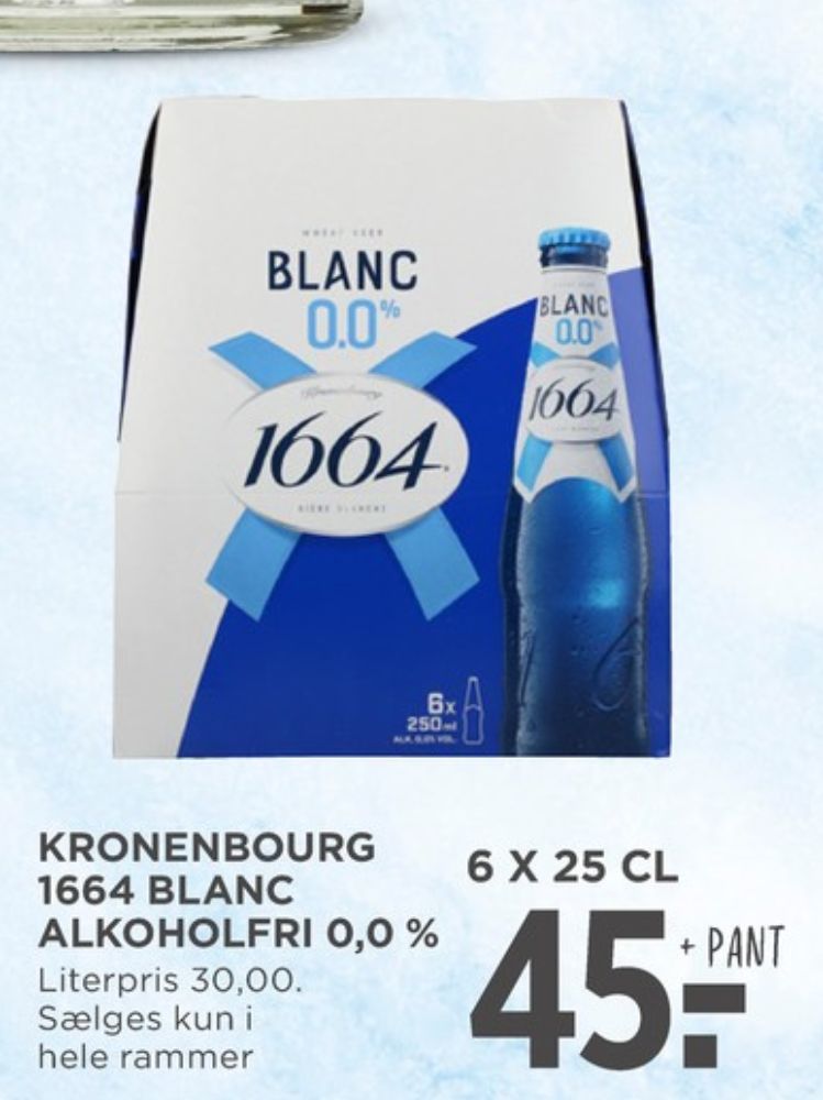 Kronenbourg 1664 Blanc 0,0%, Øl - Alkoholfri 6 pk.
