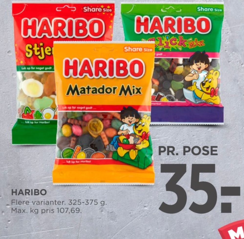 Haribo Stjernemix, Slikposer