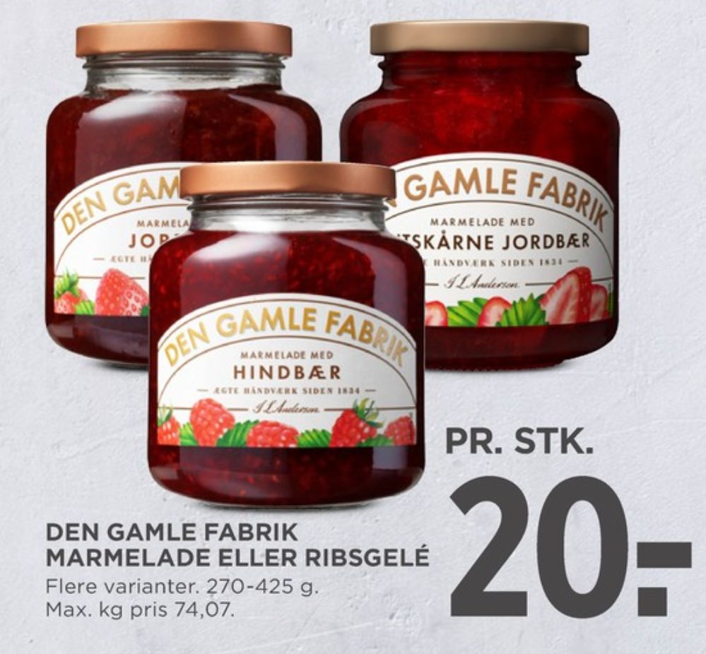 Den Gamle Fabrik, Jordbærmarmelade