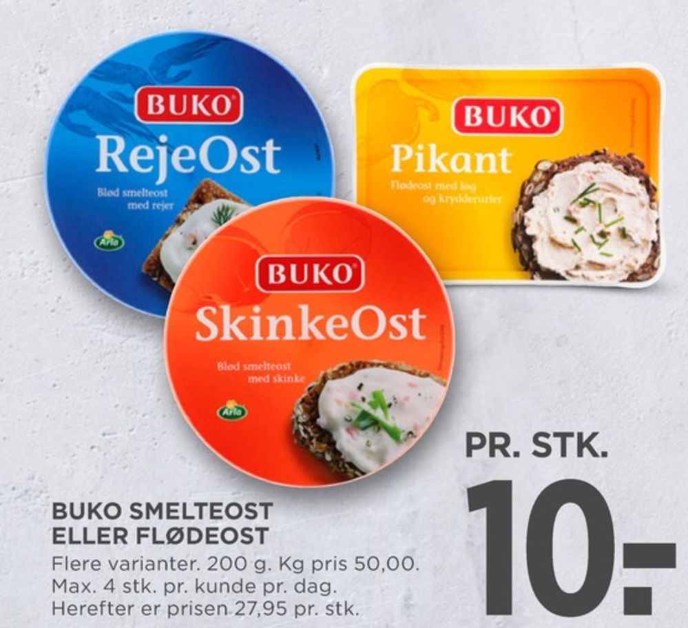 Buko Smelte, Smøreost Rejeost