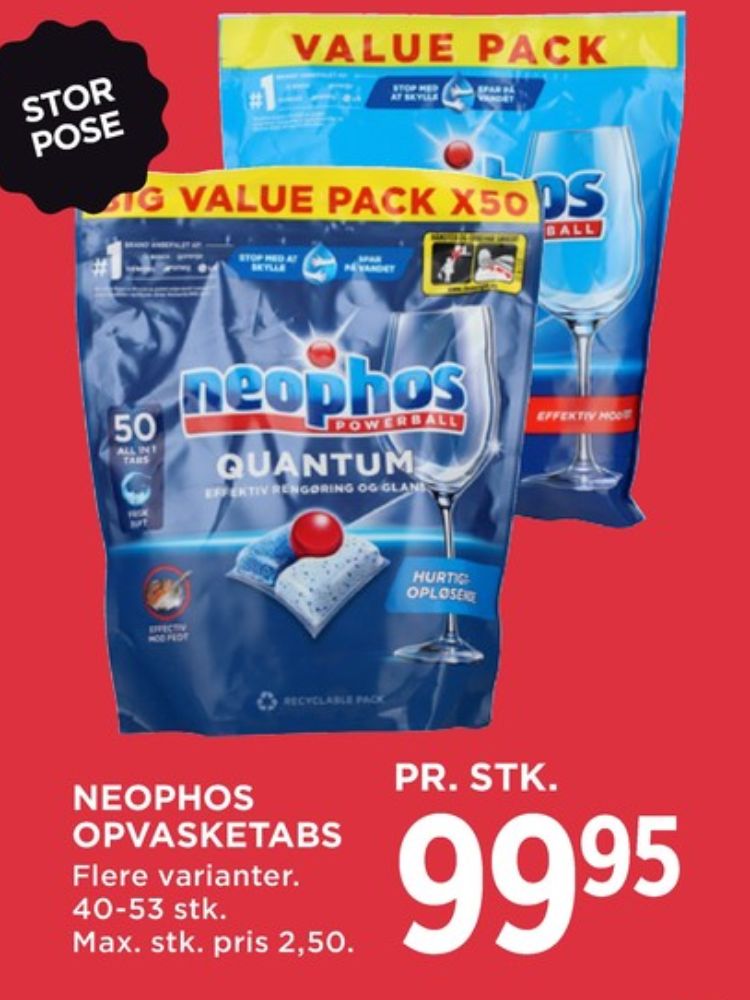 Neophos, Maskinopvask-tabs