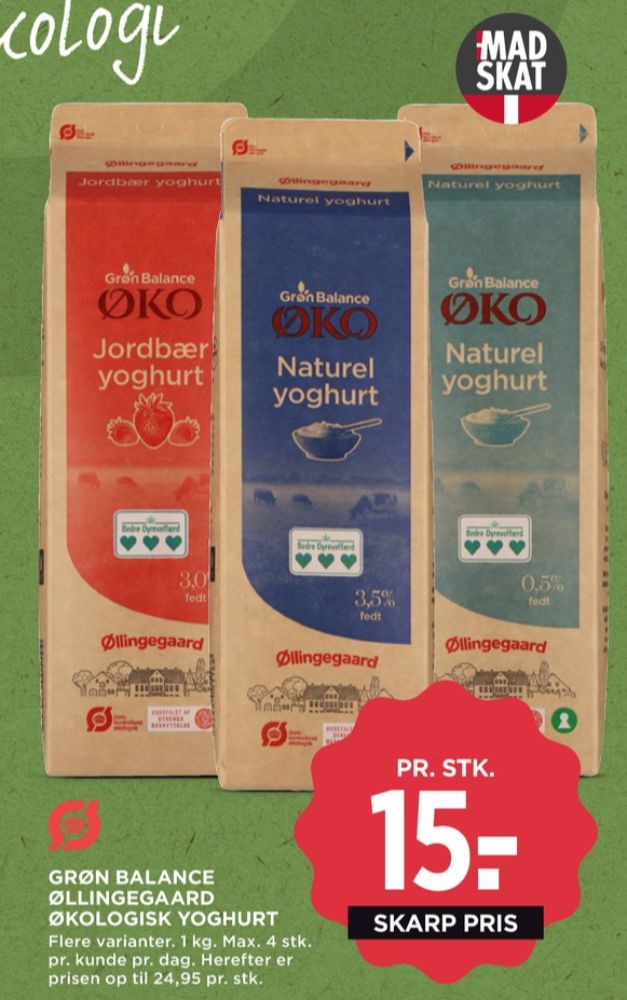 Grøn Balance Øllingegaard, Jordbær Yoghurt 