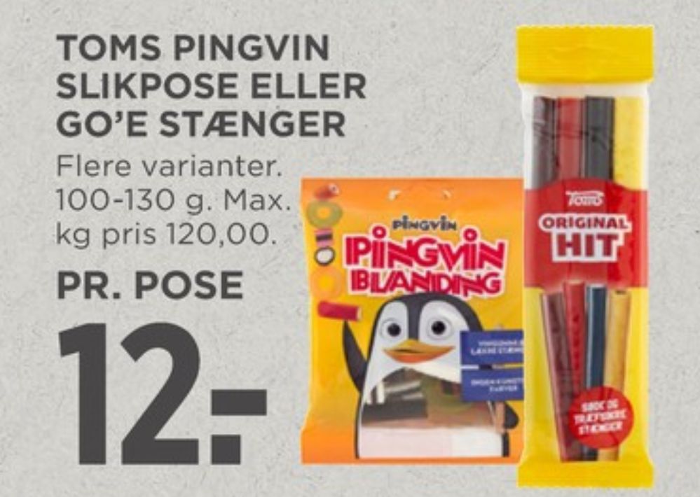 Toms Pingvin Blanding, Slikposer
