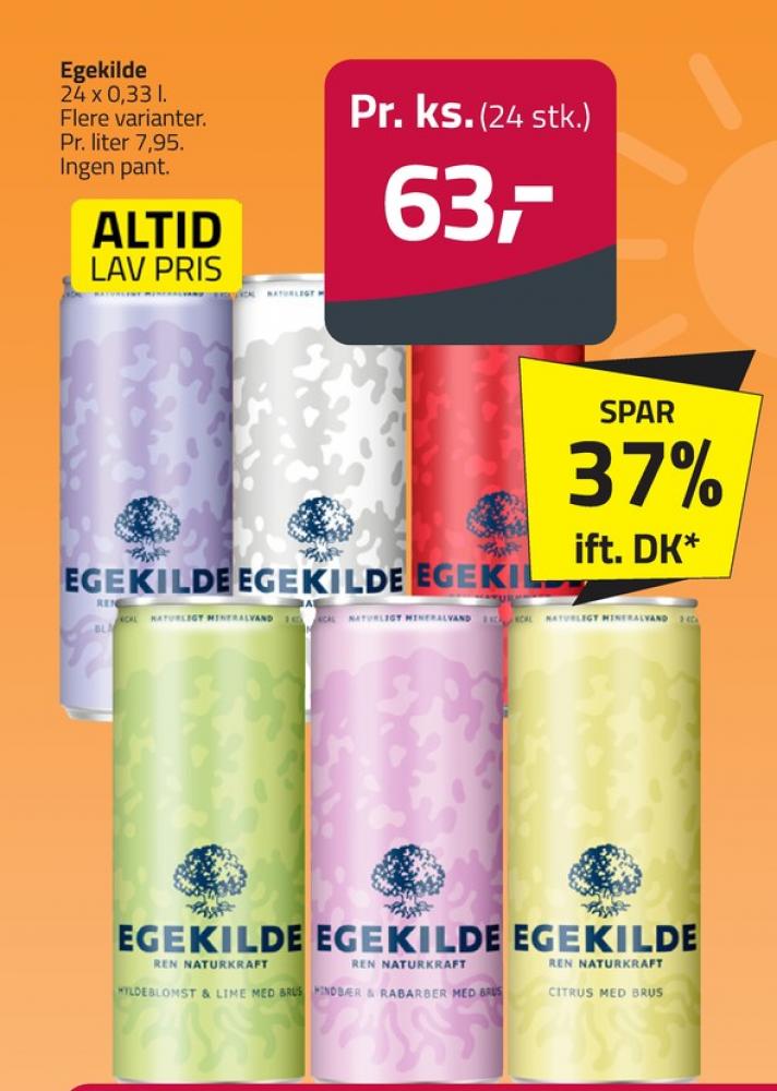 Egekilde Blåbær & Granatæble, Mineralvand med brus, blåbær og granatæble
