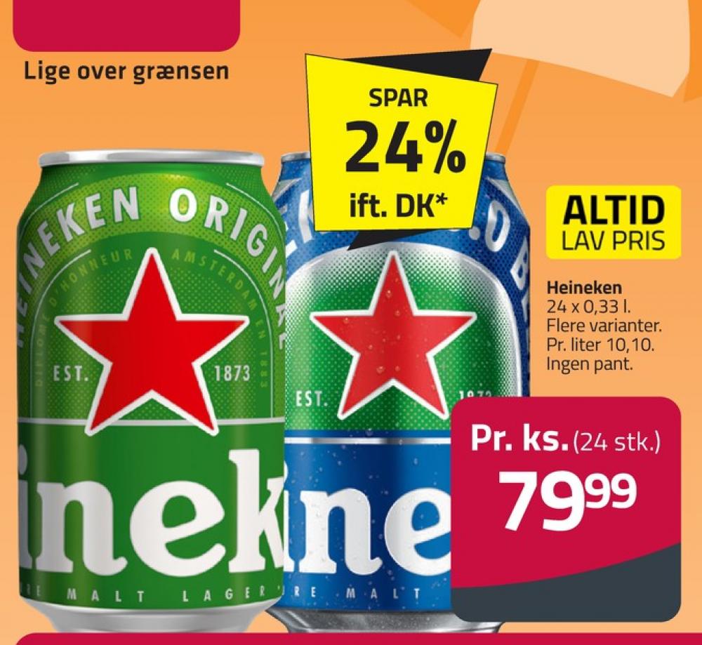 Heineken 0,0, Øl 24 pk.