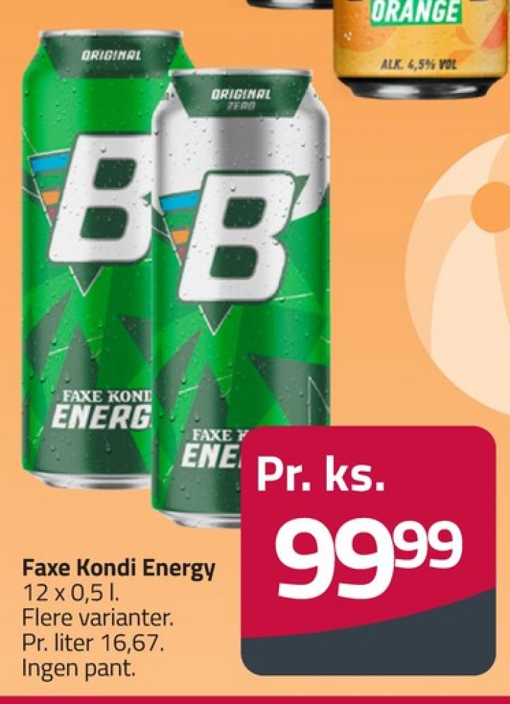 Faxe Kondi Booster , Energidrik 12 pk.