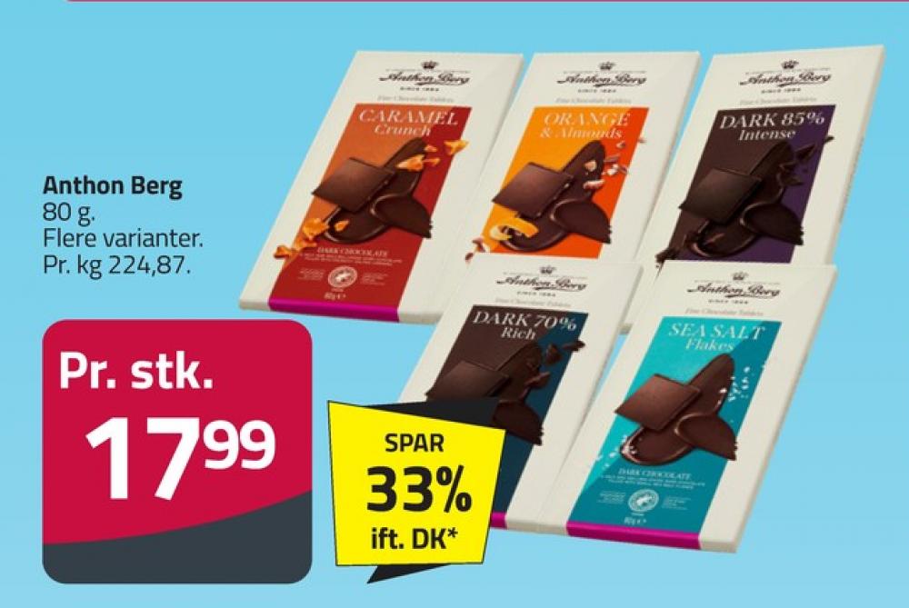 Anthon Berg, Chokoladeplade Dark 70% Rich