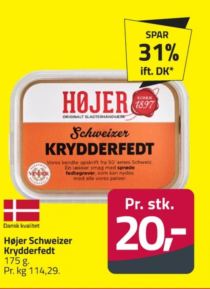 Højer Pølser, Krydderfedt Schweiz