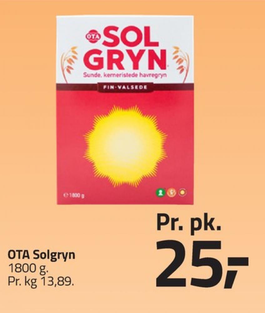 Ota Sol Gryn, Finvalsede Havregryn 
