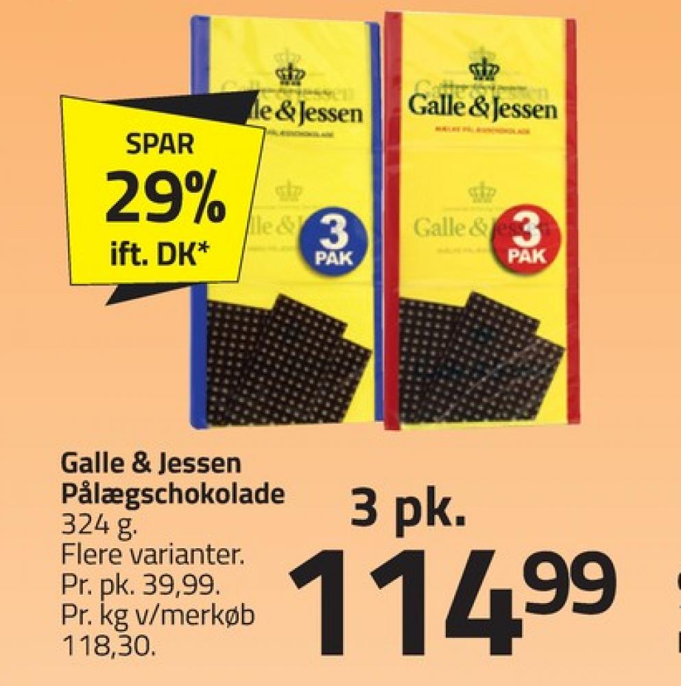 Galle & Jessen, Pålægschokolade Mørk