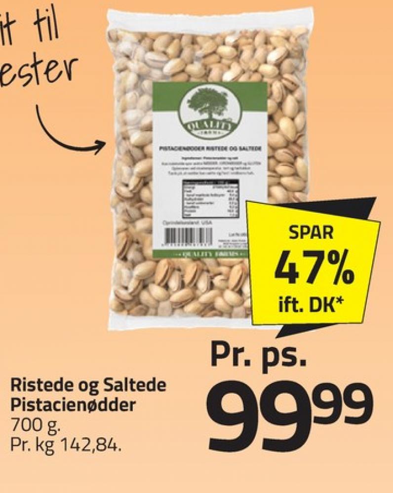 Quality Farms, Pistacienødder Ristede & Saltede