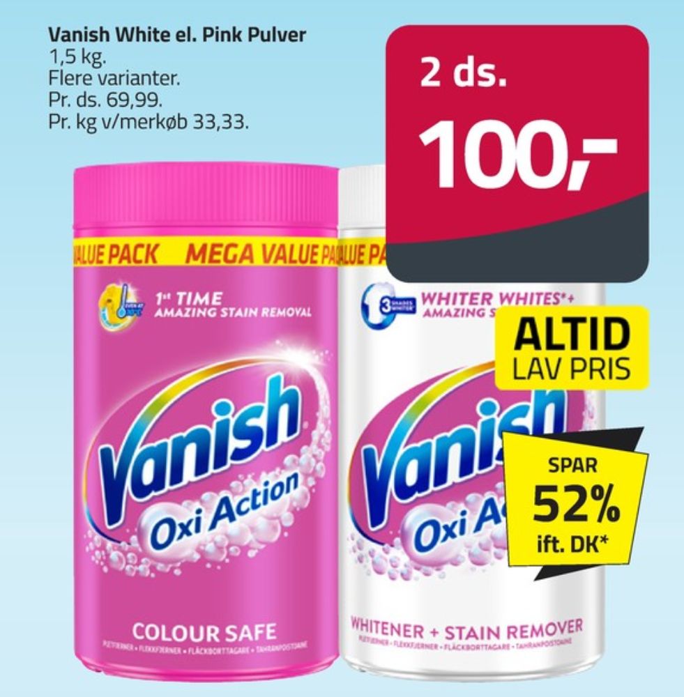 Vanish, Pletfjerner