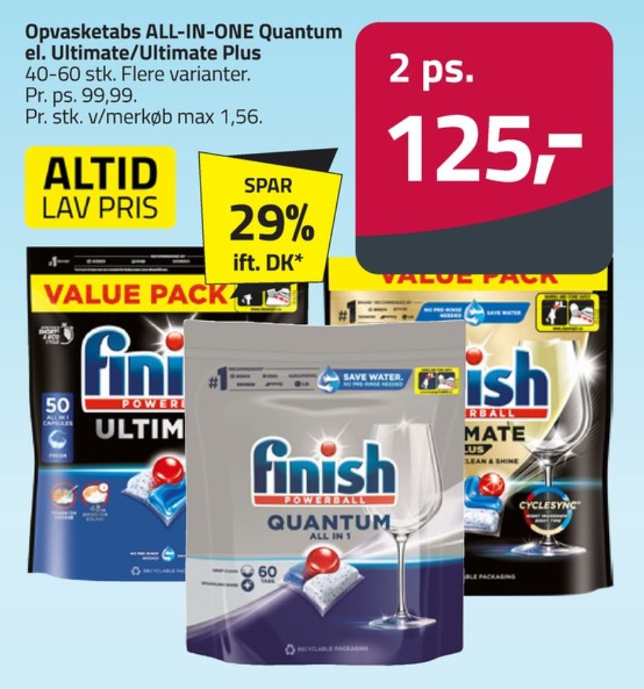 Finish, Maskinopvask-tabs