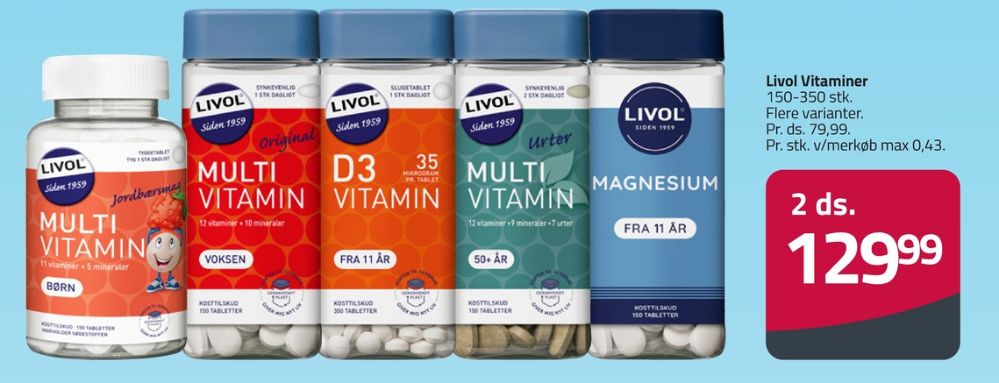 Livol Multi, Vitaminer